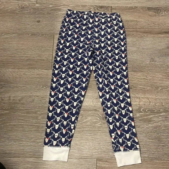 Roberta roller rabbit size 10 Christmas pajama pants navy blue reindeer - Picture 7 of 7